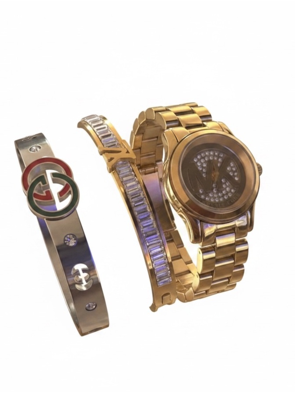 Michael Kors Gold Watch with Crystal Details (fits xs ) small wrists ONLY!!
